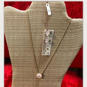 Max & Zoe, Necklace and earrings, with stone.: